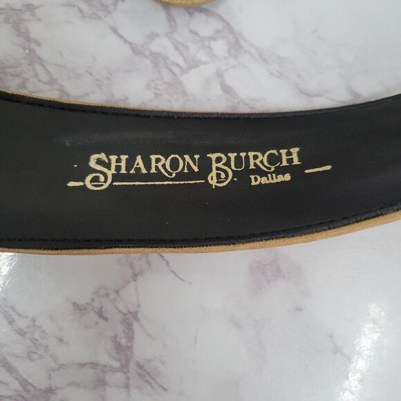 Sharon Burch Vintage Wide Gold Belt and Oversized Buckle Vintage 80s - Picture 7 of 10